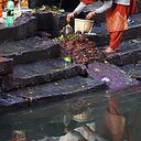 Nepalo moters portretas