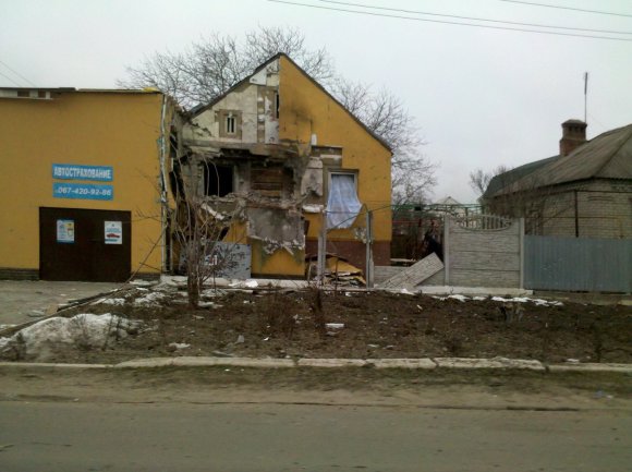 Ukrainos gyventojų nuotr./Apšaudytas Mariupolis